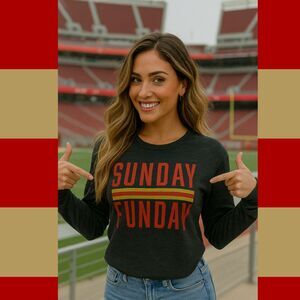 Where I'm From San Francisco 49ers Theme Sunday Fun Day Cropped Sweater
